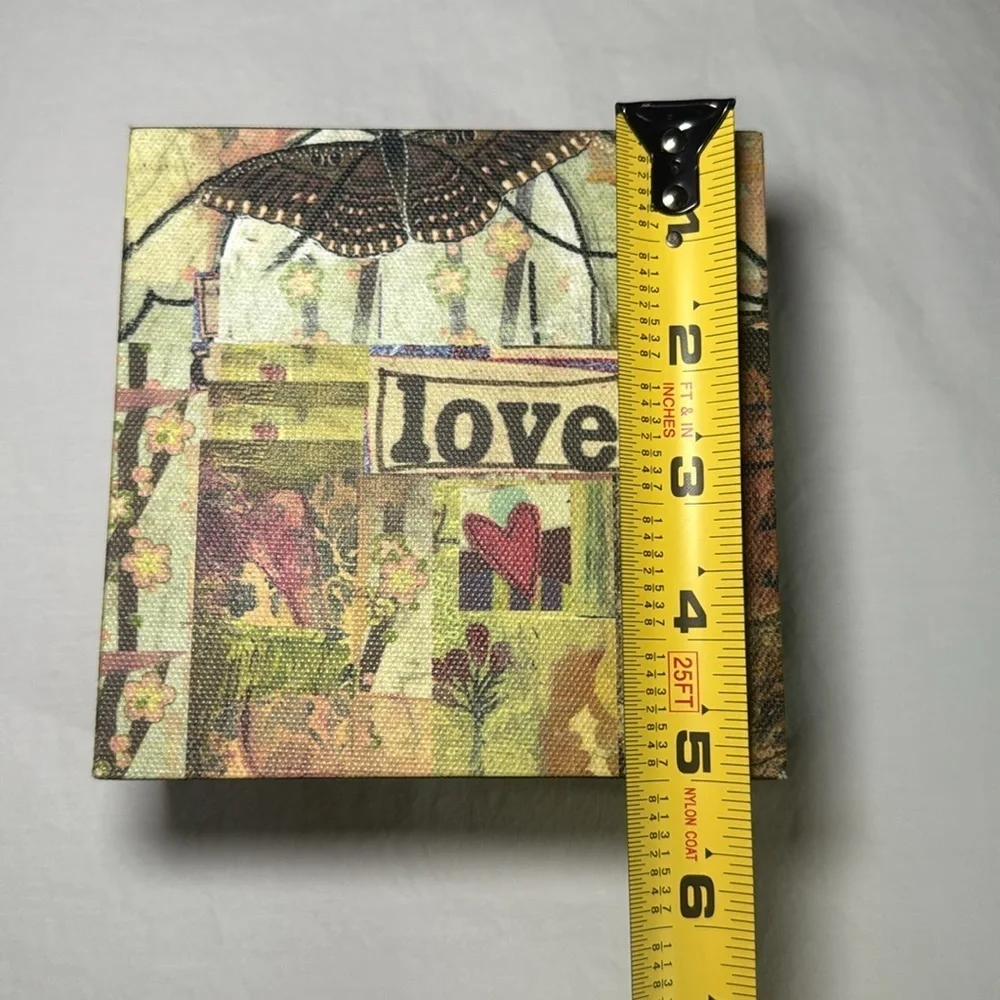 Demdaco Kelly Rae Roberts Love Square Keepsake Box Home Decor 5x5 EUC - Picture 5 of 8
